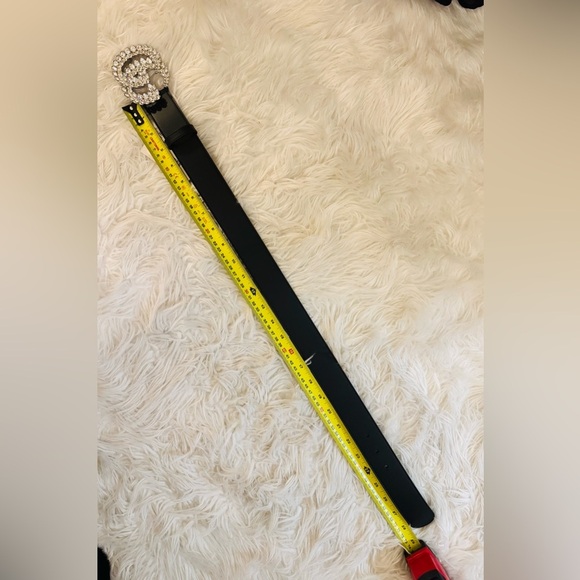 Gucci crystal GG leather belt with double G buckle - Picture 10 of 11